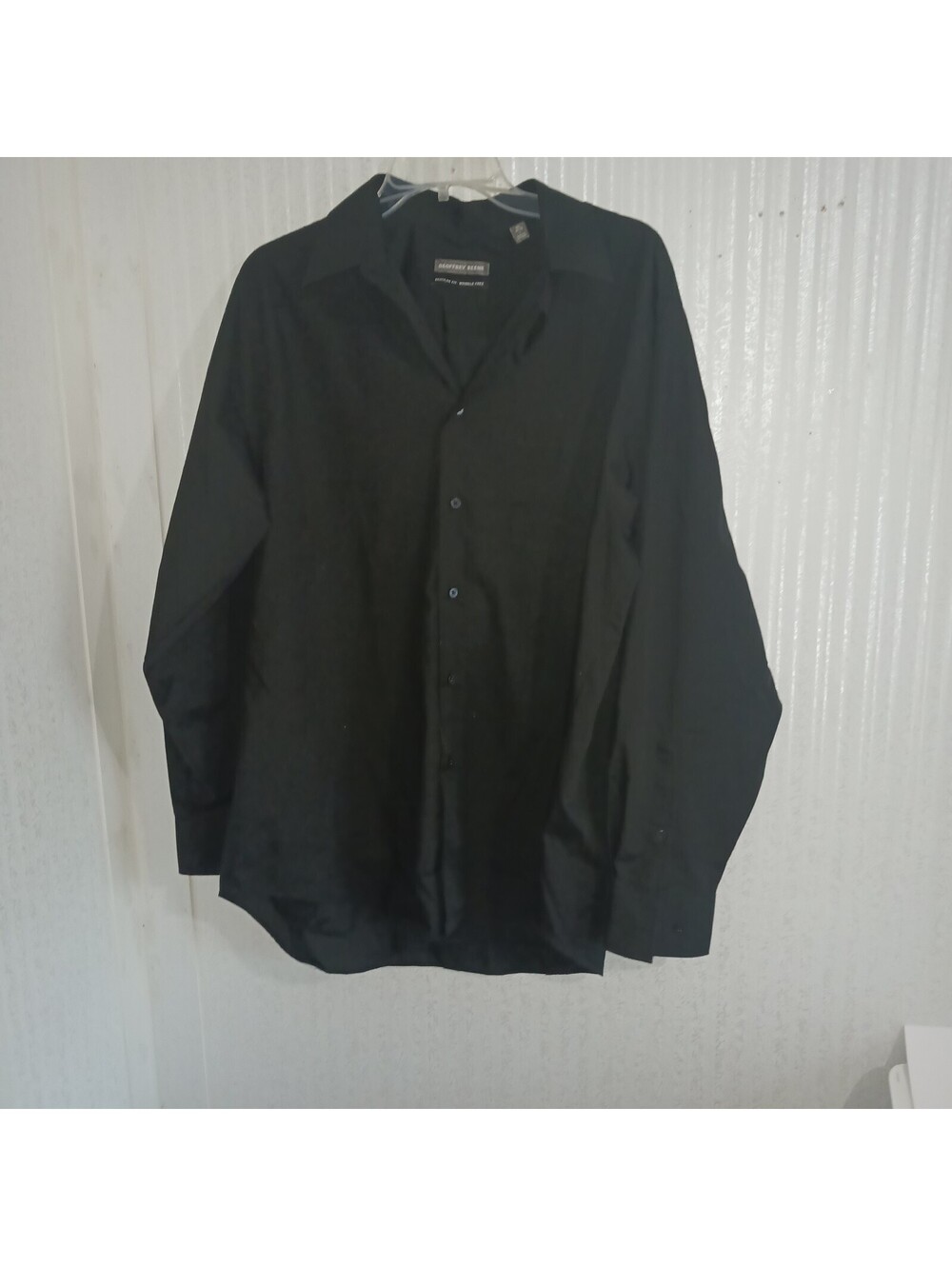 Geoffrey Beene  Men's Black button down Long sleeve  Shirt  Large